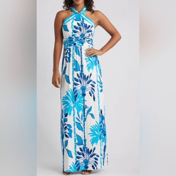 Lilly Pulitzer Dresses & Skirts - NWT Lilly Pulitzer Devena Halter Maxi Dress – Size 10